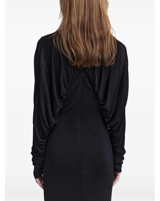 16arlington dress black 16arlington Gioele Black Strapless Feather Trim Midi Dress