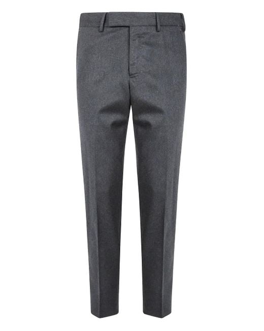 メンズ PT Torino Wool Trousers Gray