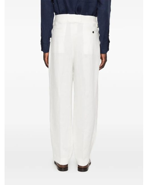 BE ABLE White Belt-Loops Trousers for men