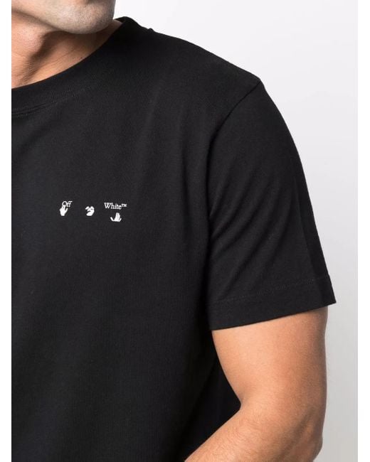 Off-White c/o Virgil Abloh Black caravaggio Print T-shirt - Men's - Cotton for men