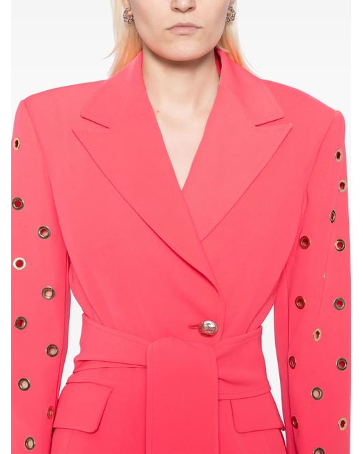 Saiid Kobeisy Pink Metal Ring Tailored Jacket