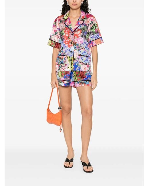 Nissa Blue Printed Shorts