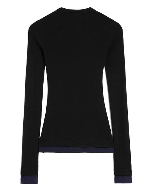 Jil Sander Black Wool T-Shirt