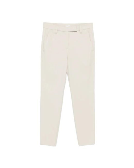Brunello Cucinelli White Cotton Elastane Pants