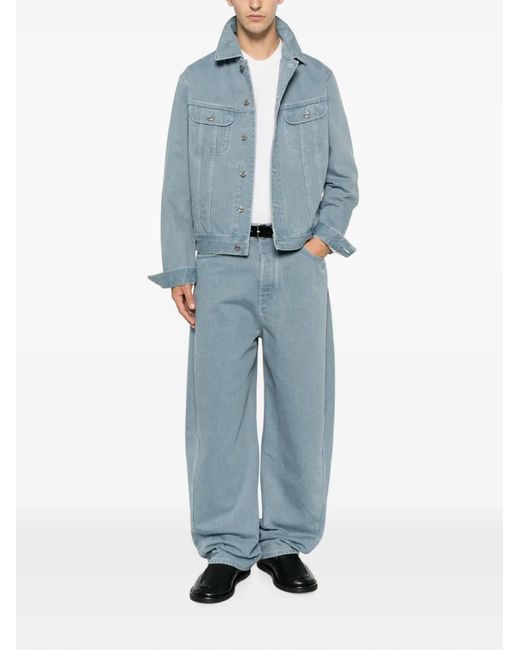 Givenchy Blue Logo-Patch Denim Jacket for men