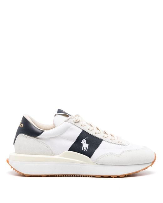 Polo Ralph Lauren White Train 89 Panelled Sneakers