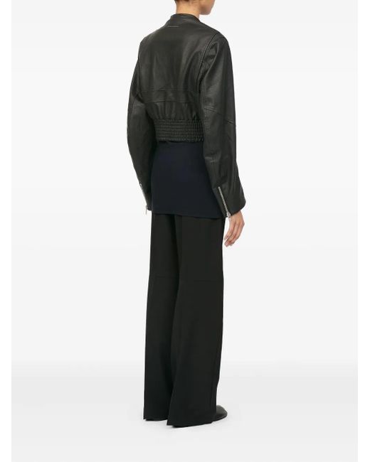 MM6 by Maison Margiela Black Zip-Fastening Jacket