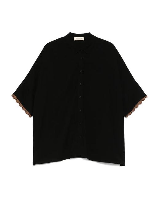 MOUTAKI Black Jersey Polo Top