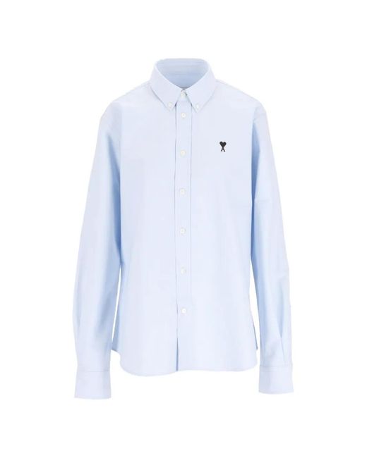 AMI Blue Ami De Coeur Button-Down Shirt