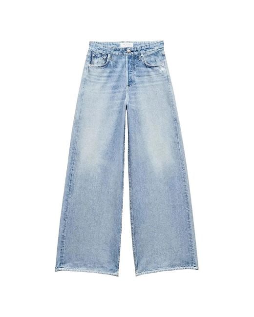 Rag & Bone Blue Miramar Wide-Leg Jeans