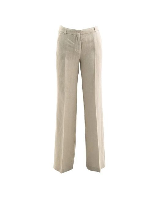 Kiltie Natural Pressed-Crease Belt-Loop Trousers