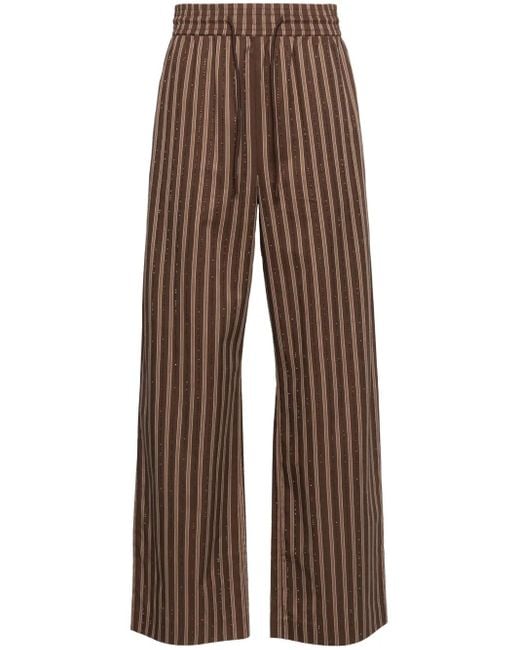 Sandro Brown Striped Trousers
