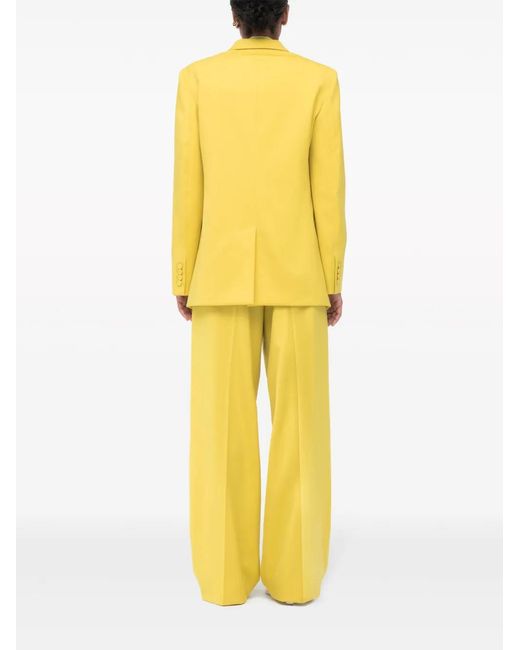 Another Tomorrow Yellow Single-Breasted Blazer
