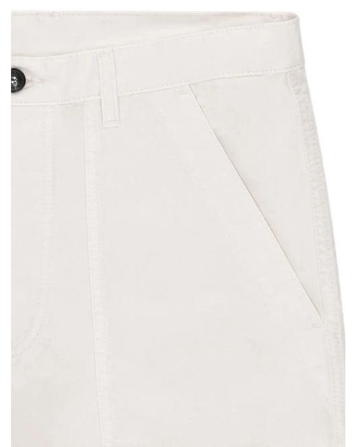 Fortela White Rebelt Pocket Bermuda Shorts for men