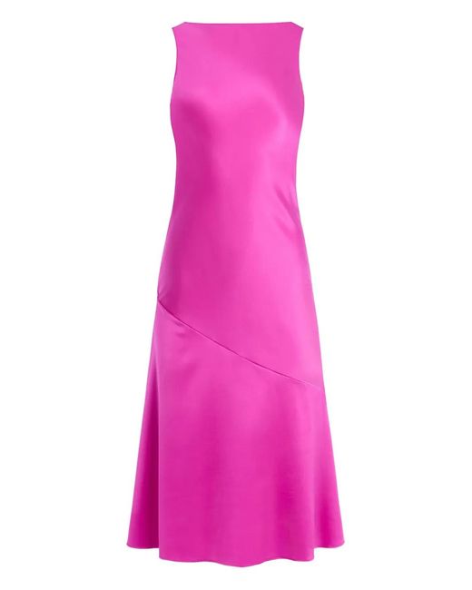 Nina Ricci Pink Mermaid Open-Back Midi Dress