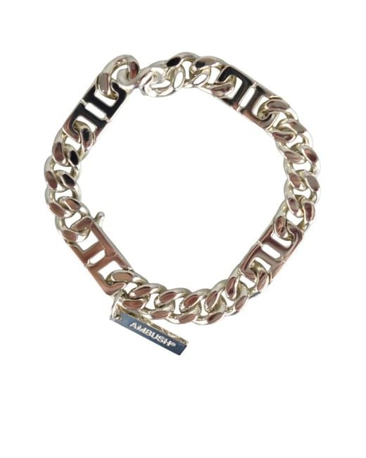 Ambush Metallic Monogram-Link Bracelet