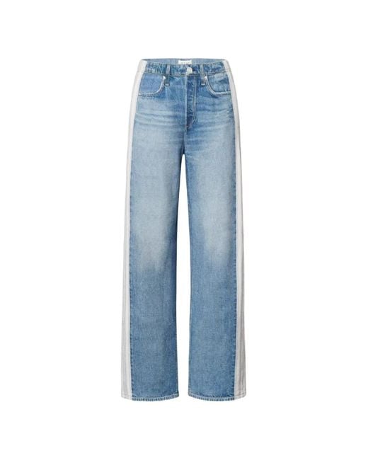 Rag & Bone Blue Miramar Side-Stripe Jeans