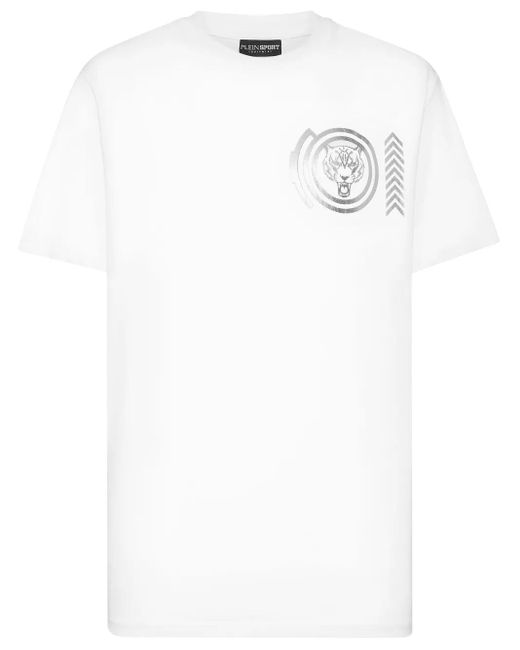 Philipp Plein Lamina Tiger T-Shirt in White für Herren
