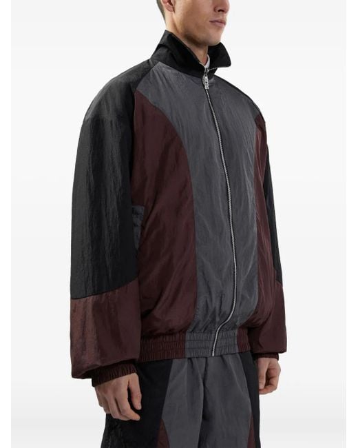 Gcds Brown Colour-Block Jacket for men
