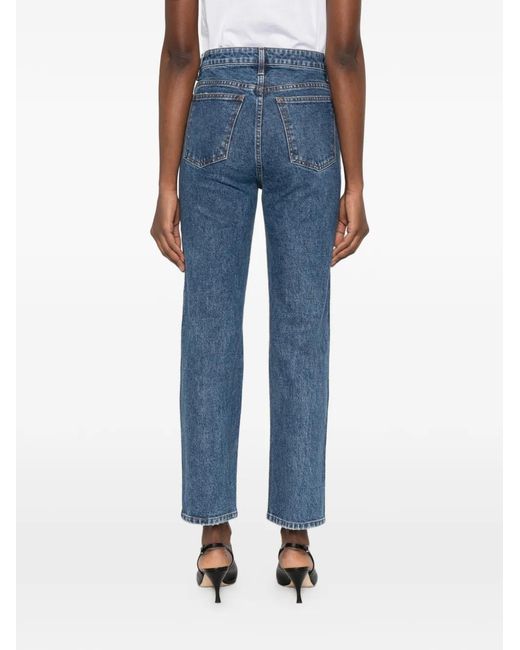 Khaite Blue Abigail Straight-Leg Jeans