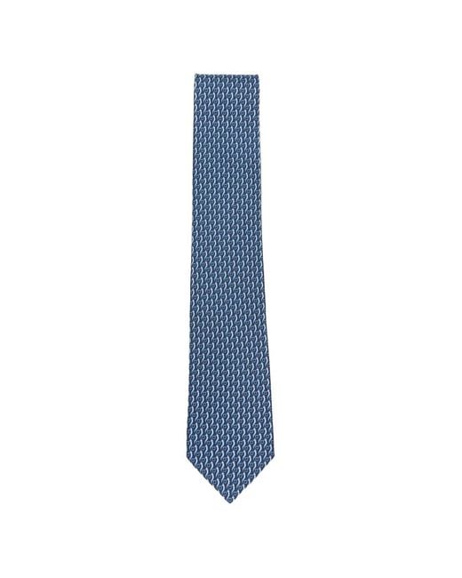 Ferragamo Blue Silk Tie for men