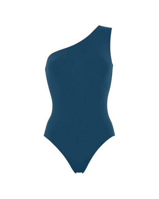 Eres Blue One-Shoulder High-Cut Swimsuit