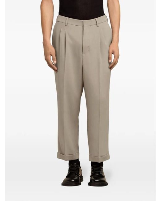 AMI Cropped Broek in het Natural voor heren