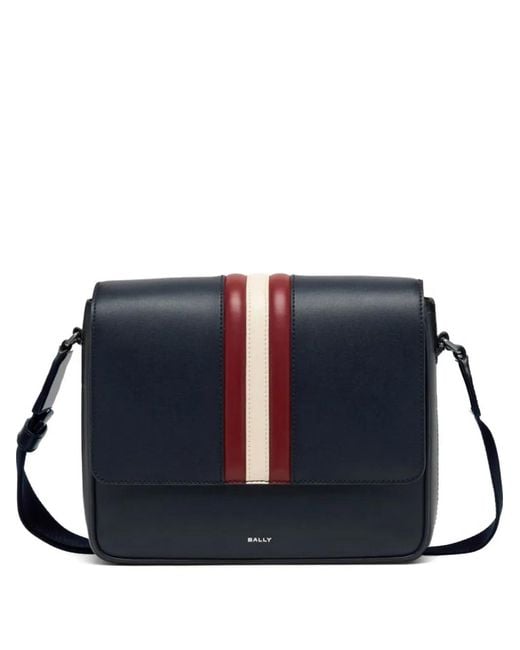 Bally Blue Mythos Leather Messenger Bag for men