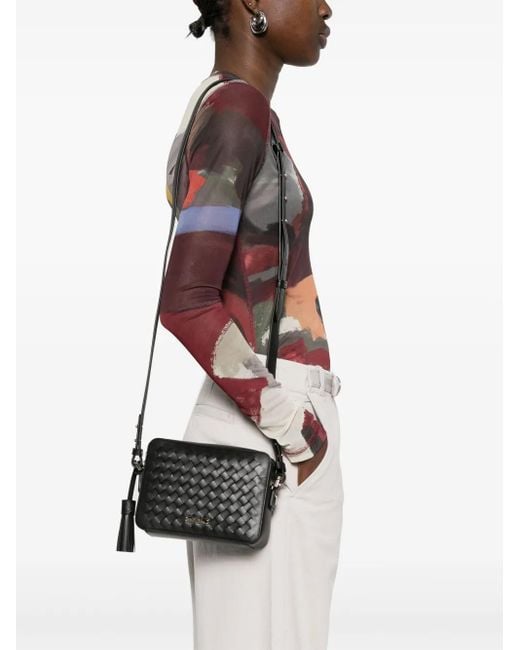 Aspinal Black Camera Crossbody Bag