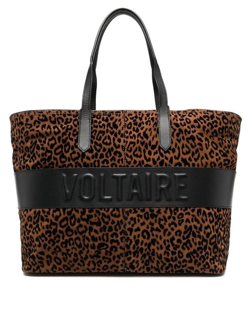 Sac cabas à imprimé léopard Zadig & Voltaire en coloris Brown