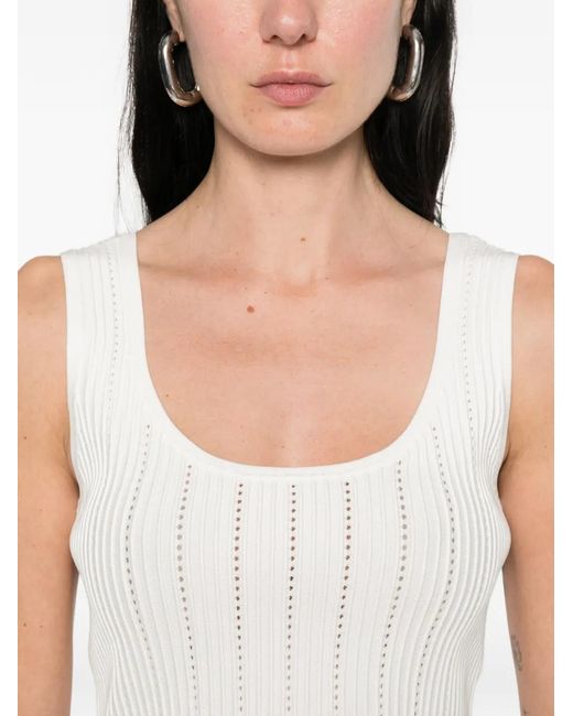 Jonathan Simkhai White Square-Neck Tank Top
