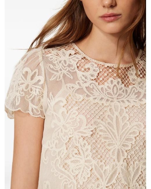 Twinset Natural Embroidered Blouse