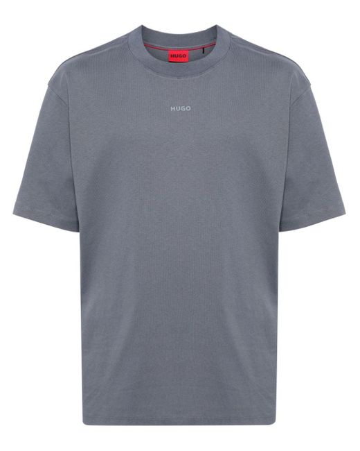 Camiseta con logo estampado HUGO de hombre de color Gray
