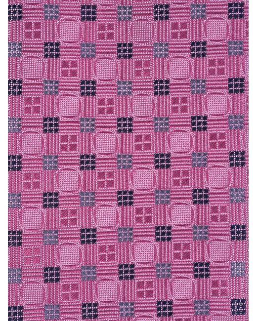 Canali Purple Geometric-Pattern Tie for men