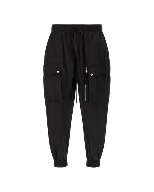 Thom Krom Black Zip-Detail Cargo Pants for men
