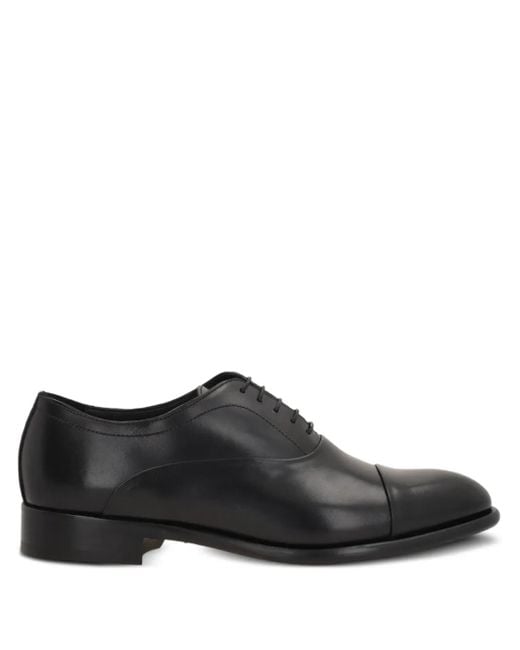 Stringate Con Punta A Contrasto di Doucal's in Black da Uomo