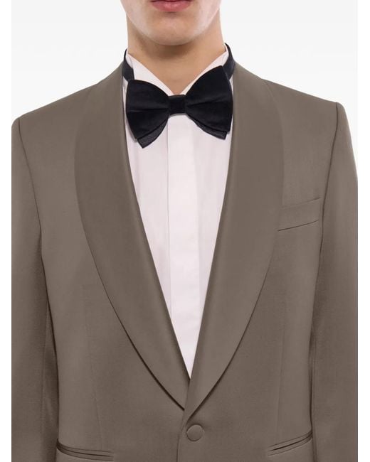 Fursac Brown Shawl-Collar Single-Breasted Tuxedo for men