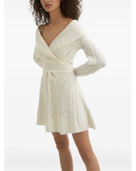 Violante Nessi White Victorie Off-Shoulder Mini Dress