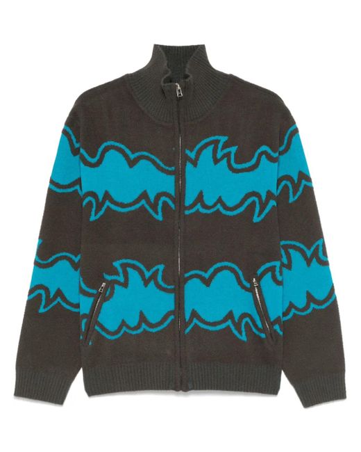 Bluemarble Jacquard-Cardigan Mit Reißverschluss in Blue für Herren