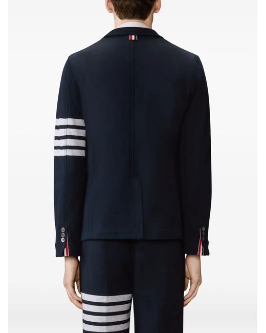 Thom Browne Blue 4-Bar Blazer for men