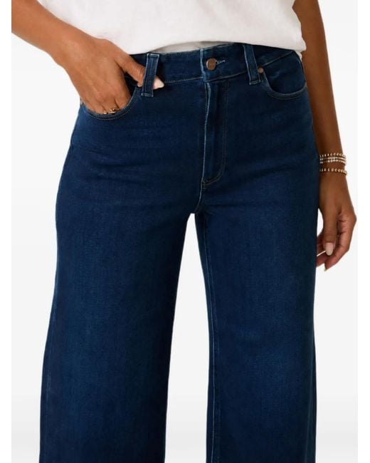 PAIGE Blue Wide-Leg Jeans