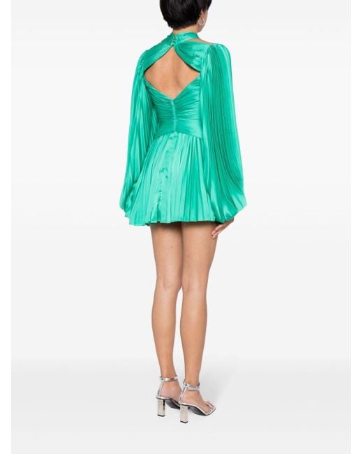 Acler Green Valaria Pleated Dress