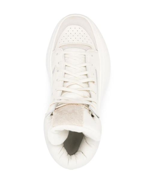 Y-3 White Centennial Contrast-Panel Sneakers