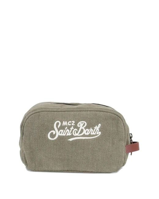 Mc2 Saint Barth Kulturbeutel mit Logo-Stickerei in Gray für Herren