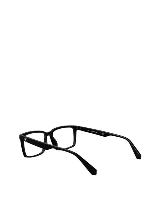 Calvin Klein Black Lunettes De Vue Rectangulaires À Plaque Logo for men