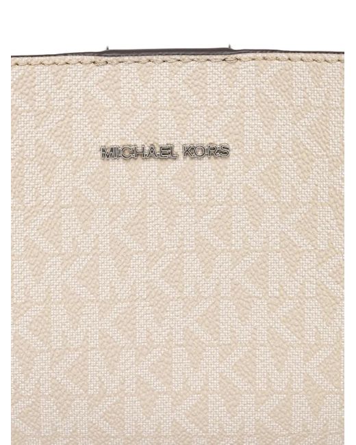 MICHAEL Michael Kors Natural Small Ruthie Monogram Logo-Plaque Crossbody Bag