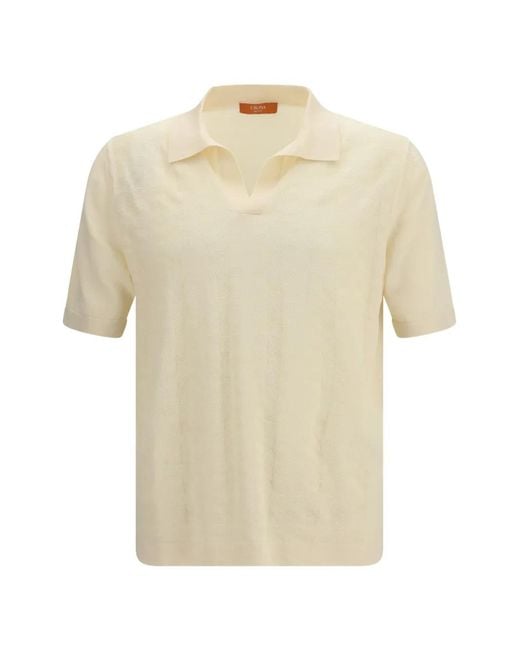 Cruna Natural Levanti Knitted Regular-Fit T-Shirt for men