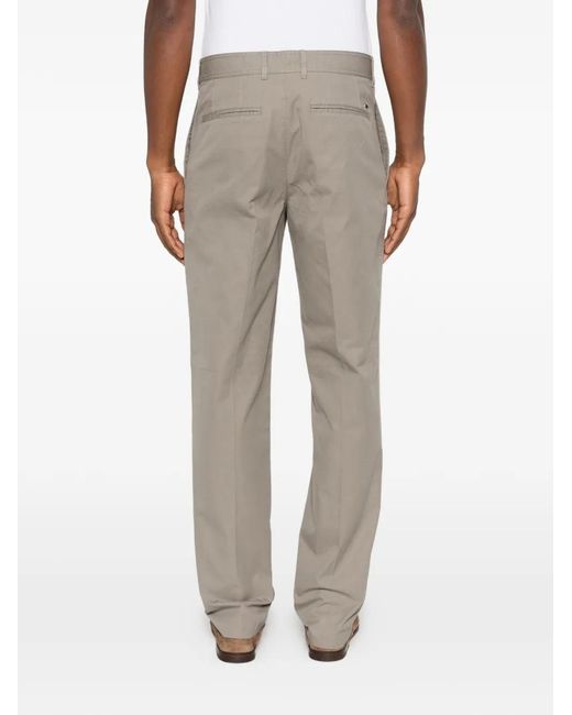 Emporio Armani Gray Logo-Appliqué Trousers for men