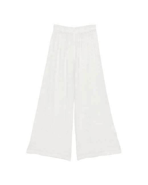 Maurizio Braschi White Wide-Leg Trousers