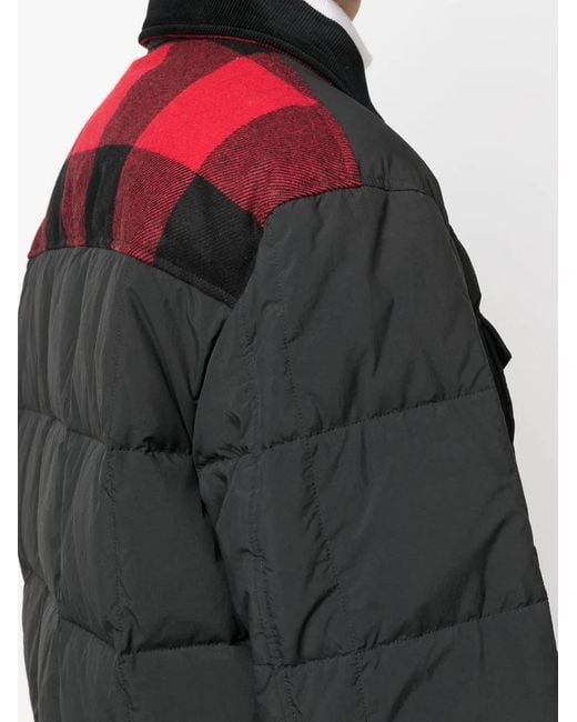 Woolrich Black Quilted Press-Stud Fastening Jacket for men